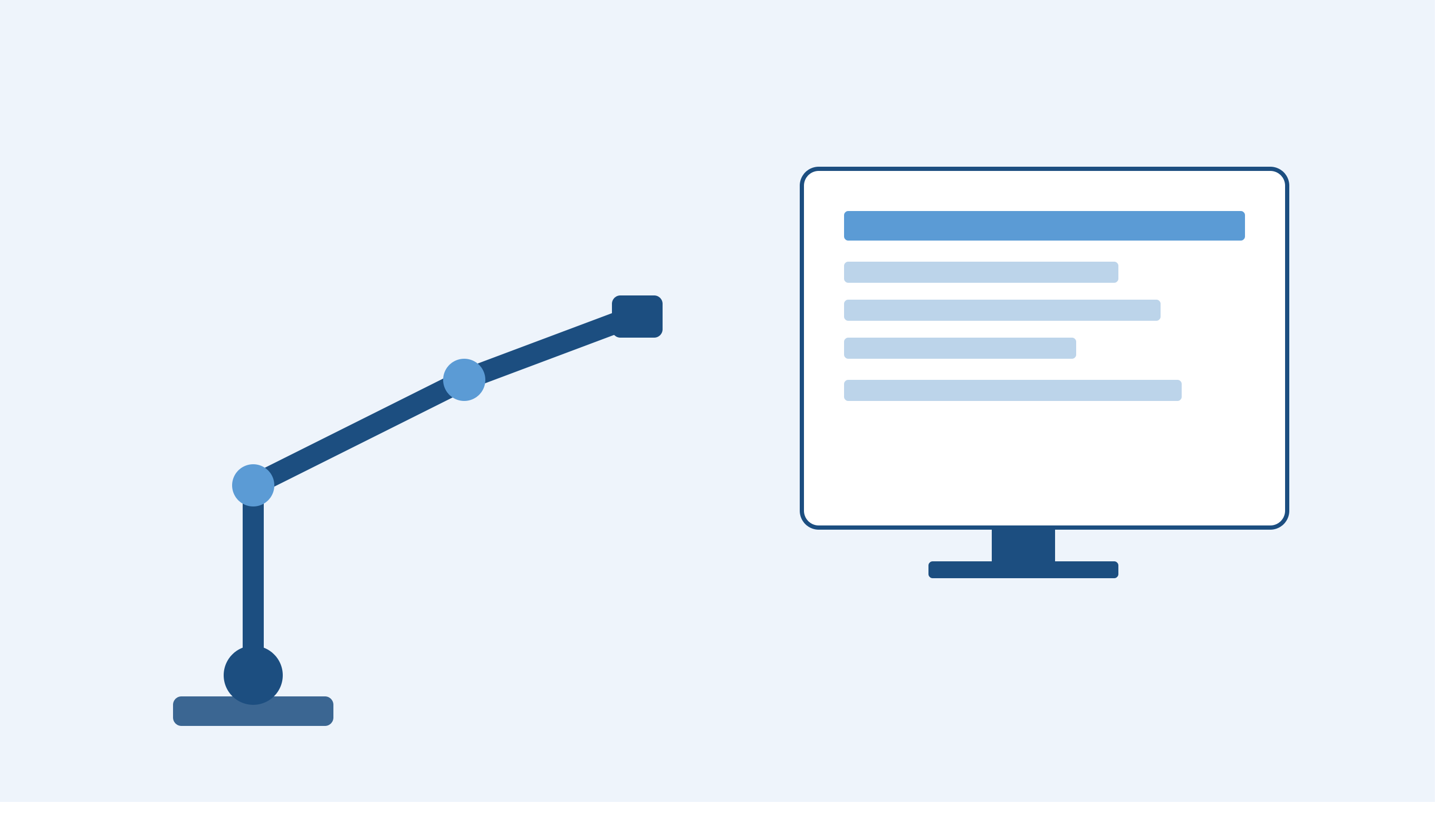 Ilustração de um robô digital executando tarefas repetitivas entre sistemas, representando o funcionamento de um robô de RPA.